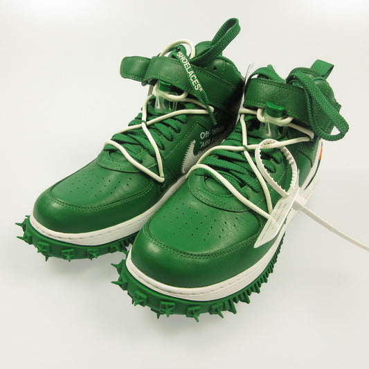 NIKE | ナイキ AIR FORCE 1 MID SP LTHR スニーカー DR0500-300 ×OFF-WHITE グリーン 26.5cm