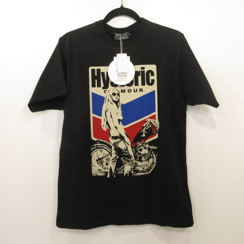 HYSTERIC GLAMOUR | HYSTERIC GLAMOUR MOTORCYCLE GIRL Short Sleeve T-Shirt 02261CT55 Black Size: M