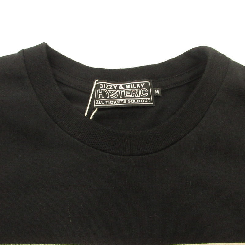 HYSTERIC GLAMOUR | HYSTERIC GLAMOUR MOTORCYCLE GIRL Short Sleeve T-Shirt 02261CT55 Black Size: M