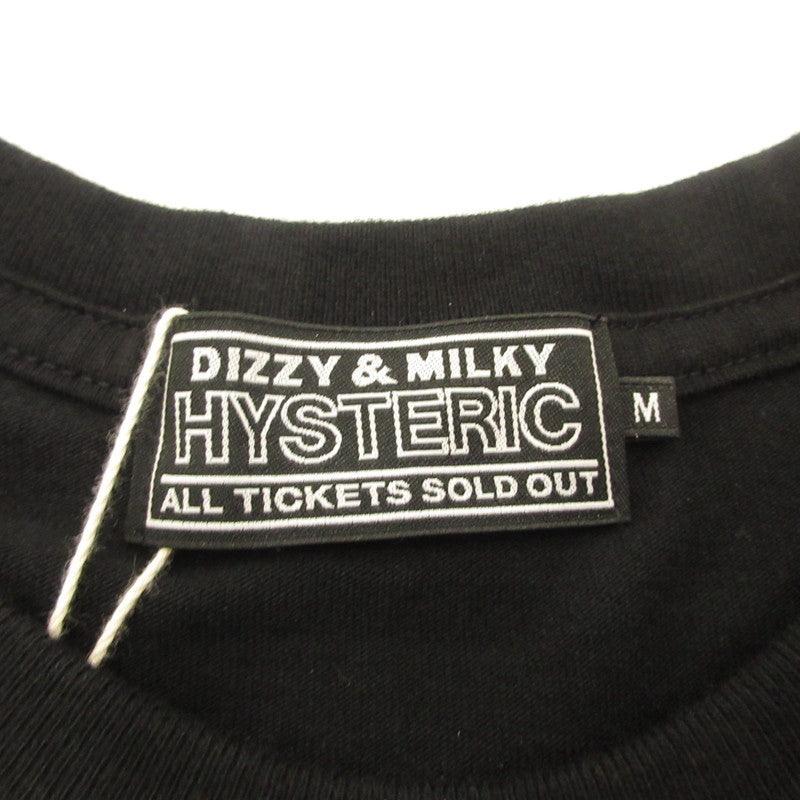 HYSTERIC GLAMOUR | HYSTERIC GLAMOUR MOTORCYCLE GIRL Short Sleeve T-Shirt 02261CT55 Black Size: M