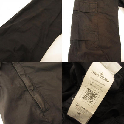 STONE ISLAND | STONE ISLAND 31303 STRETCH COTTON TELA PARACADUTE Cargo Pants 801531303 Black Size: 28