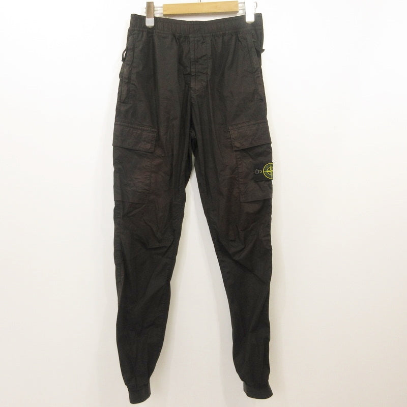 STONE ISLAND | STONE ISLAND 31303 STRETCH COTTON TELA PARACADUTE Cargo Pants 801531303 Black Size: 28