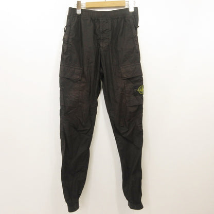 STONE ISLAND | STONE ISLAND 31303 STRETCH COTTON TELA PARACADUTE Cargo Pants 801531303 Black Size: 28