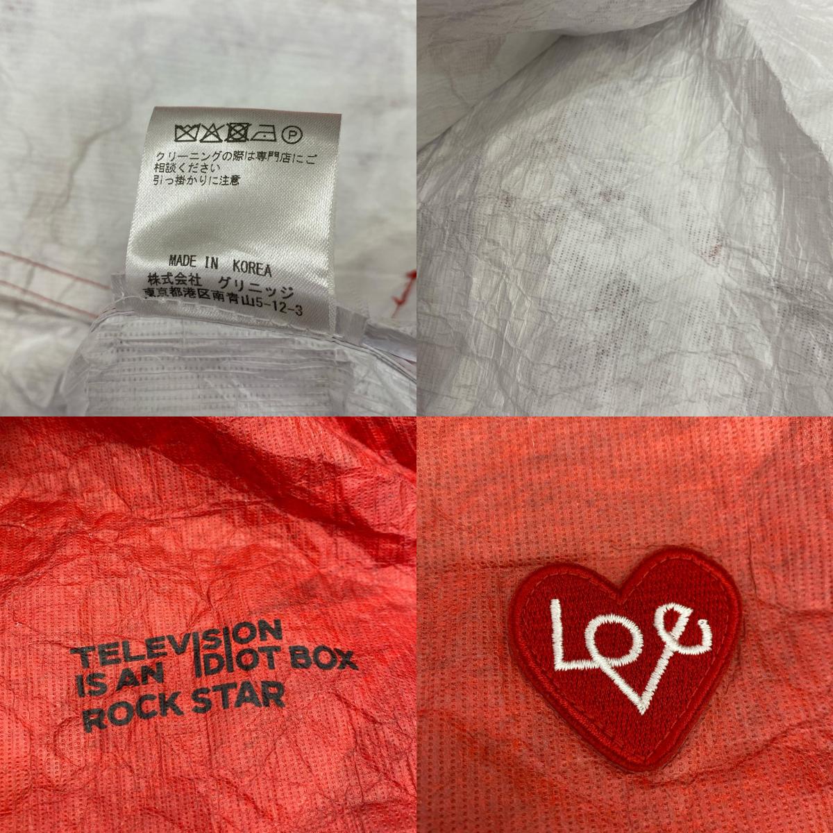 GUITARIST PRINTED TYVEK JACKET ナイロンジャケット 2025S/S レッド サイズ：M【姫路東店】