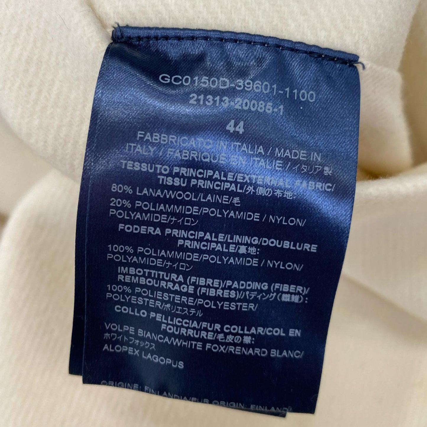 Herno | ヘルノ その他アウター GC0150D-396601-1100 国内正規品 サイズ：44 アイボリー サイズ：44【姫路東店】
