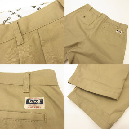 schott | Schott TC DOUBLE PLEATED WIDE PANTS Khaki Size: XL