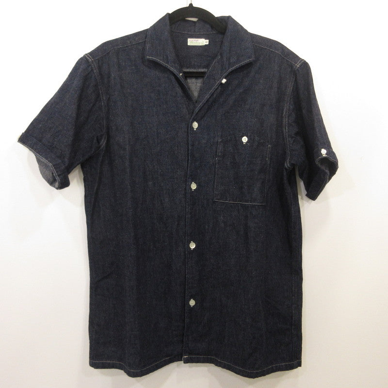 WARE HOUSE | Warehouse Light-Ounce Denim Open Collar Shirt Other Tops Navy Size: 42