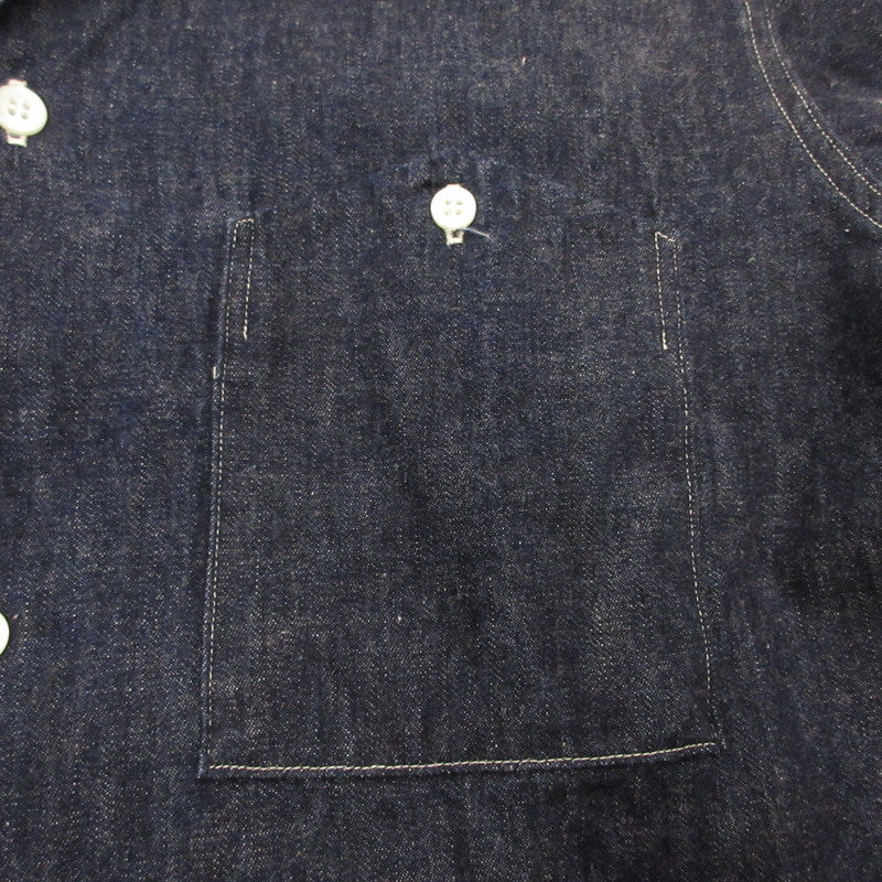 WARE HOUSE | Warehouse Light-Ounce Denim Open Collar Shirt Other Tops Navy Size: 42