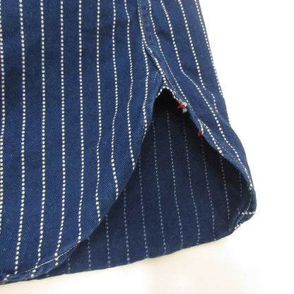 SUGAR CANE | SUGAR CANE WABASH STRIPE WORK SHIRT Short-sleeved Shirt SC36267 Navy Size: L
