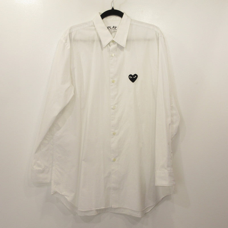 PLAY COMME des GARCONS Long Sleeve Shirt AZ-B004 White Size: XL