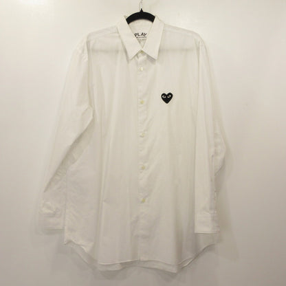 PLAY COMME des GARCONS Long Sleeve Shirt AZ-B004 White Size: XL