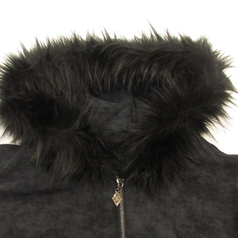 SUPPLIER | SUPPLIER Faux Fur Cross Zip Hoodie Black Size: L