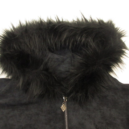 SUPPLIER | SUPPLIER Faux Fur Cross Zip Hoodie Black Size: L
