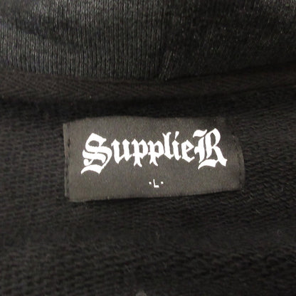 SUPPLIER | SUPPLIER Faux Fur Cross Zip Hoodie Black Size: L