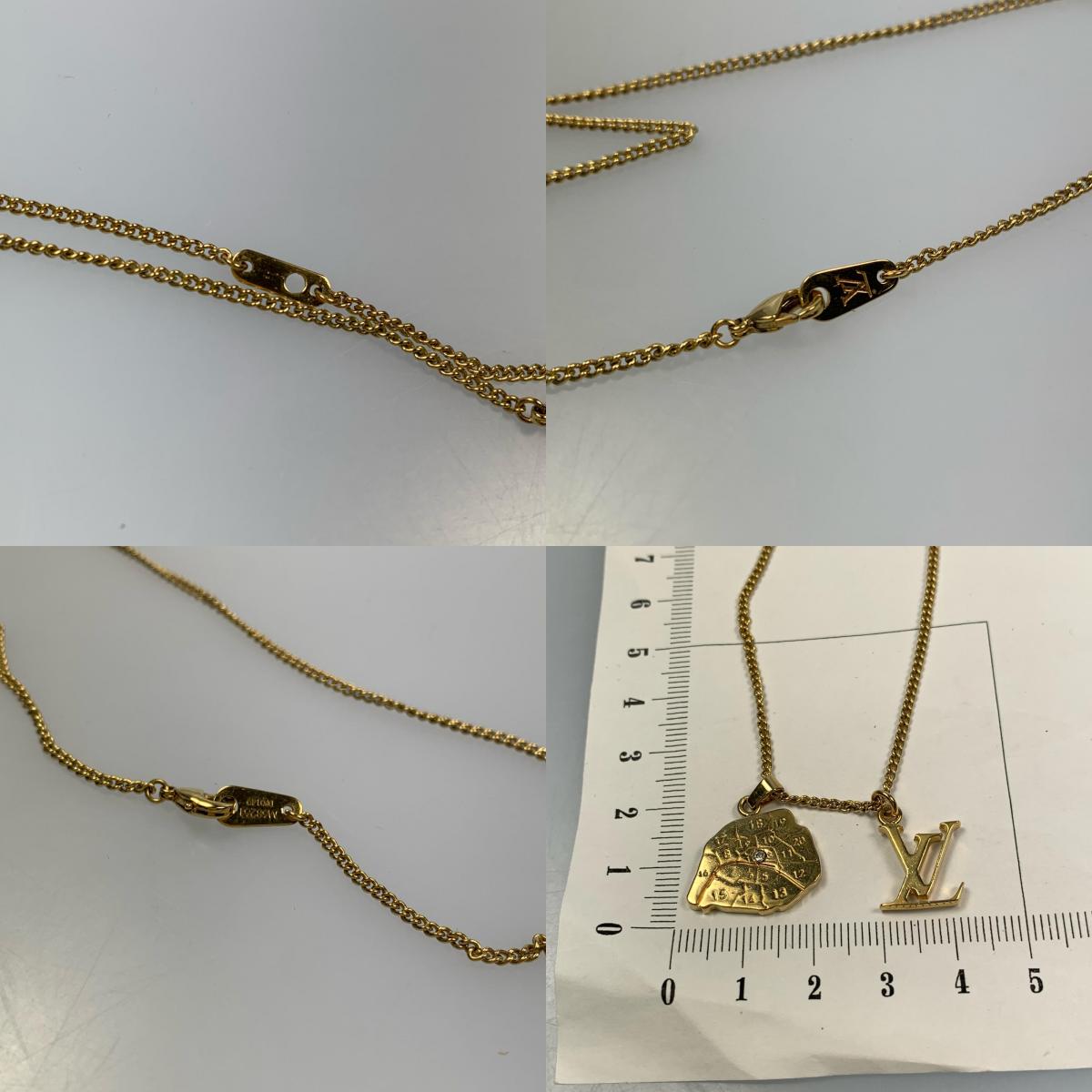 LOUIS VUITTON | ルイ・ヴィトン コリエマップ LVイニシャル・シティー ネックレス M68261 ゴールド
