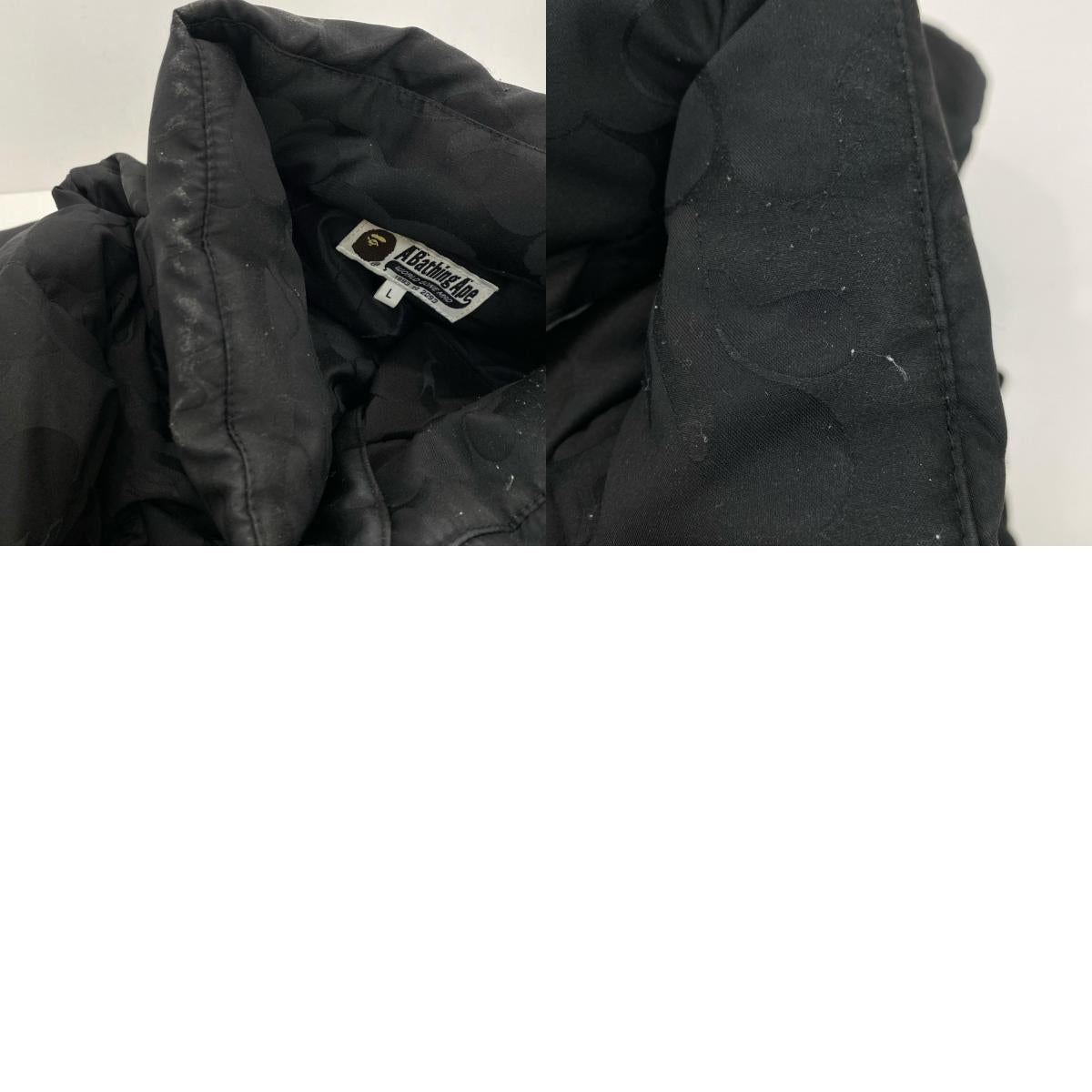 A BATHING APE | アベイシングエイプ TONAL SOLID CAMO PUFFER DOWN JACKET ダウンジャケット 001DNJ801057I 2023A/W ブラック サイズ：L【姫路東店】