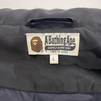A BATHING APE | アベイシングエイプ TONAL SOLID CAMO PUFFER DOWN JACKET ダウンジャケット 001DNJ801057I 2023A/W ブラック サイズ：L【姫路東店】