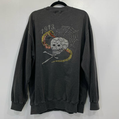 schott | ショット PIGMENT SKULL AND SNAKE CREW SWEAT スウェット 782-5232011 グレー【姫路東店】