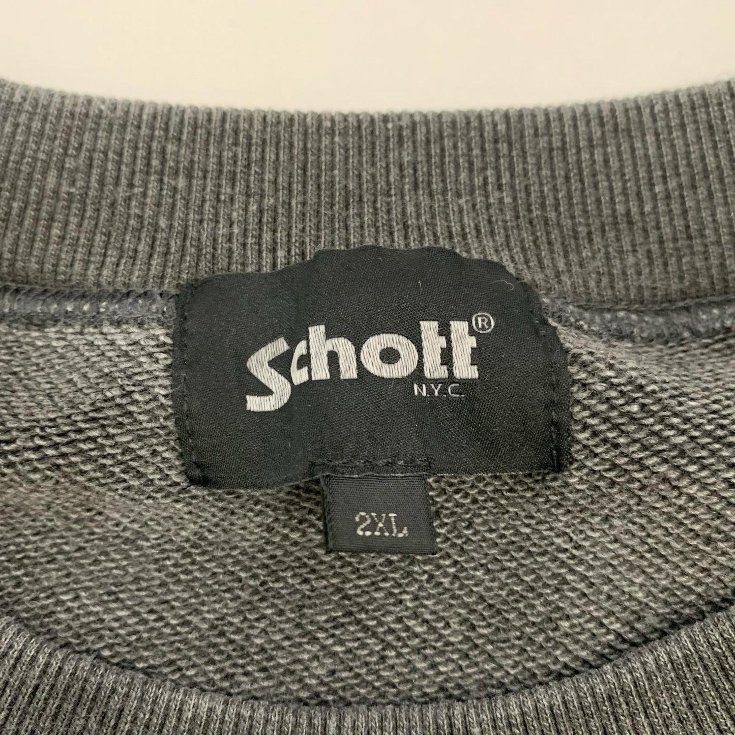 schott | ショット PIGMENT SKULL AND SNAKE CREW SWEAT スウェット 782-5232011 グレー【姫路東店】