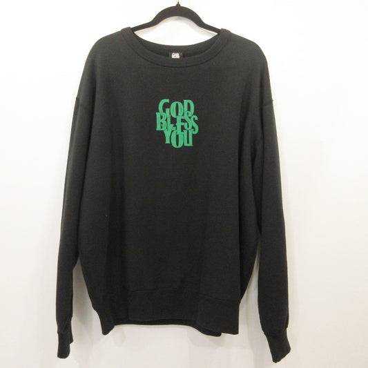 EXAMPLE | イグザンプル GOD BLESS YOU CREWNECK スウェット ブラック サイズ：XXL
