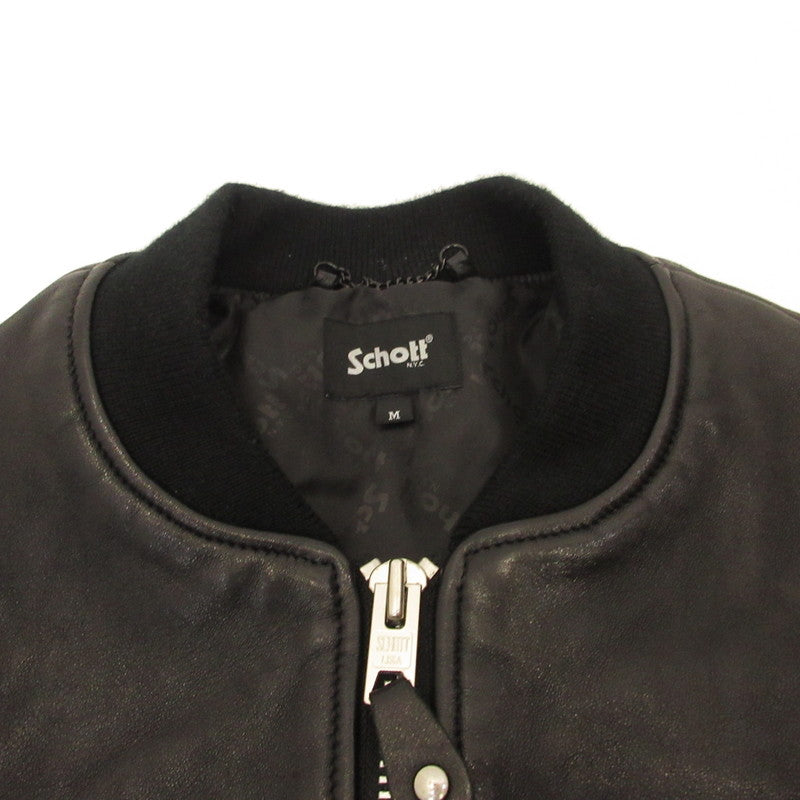 schott | schott LEATHER JACKET BOWERY Leather 782-5950013 Black Size: M