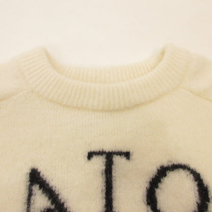 Alpaca Blend Jacquard Top Knit 23A-KN149-8065 White Size: S