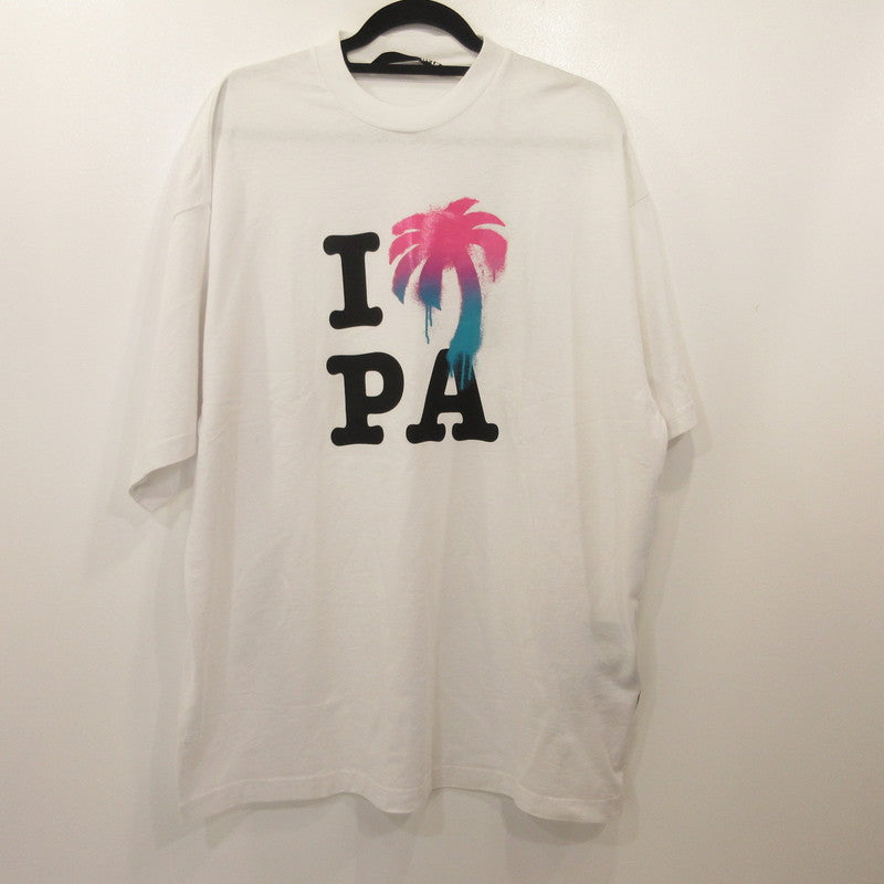 Palm Angels | パームエンジェルス I Love Pa Classic Tee 半袖Ｔシャツ PMAA066S23JER002 並行品 ホワイト サイズ：L