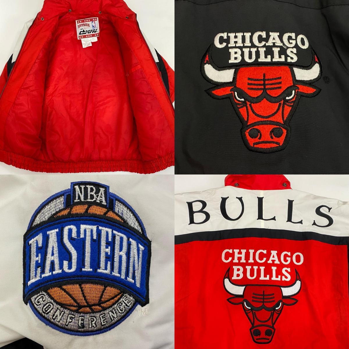 CHICAGO BULLS 中綿ジャケット レッド サイズ：L【姫路東店】
