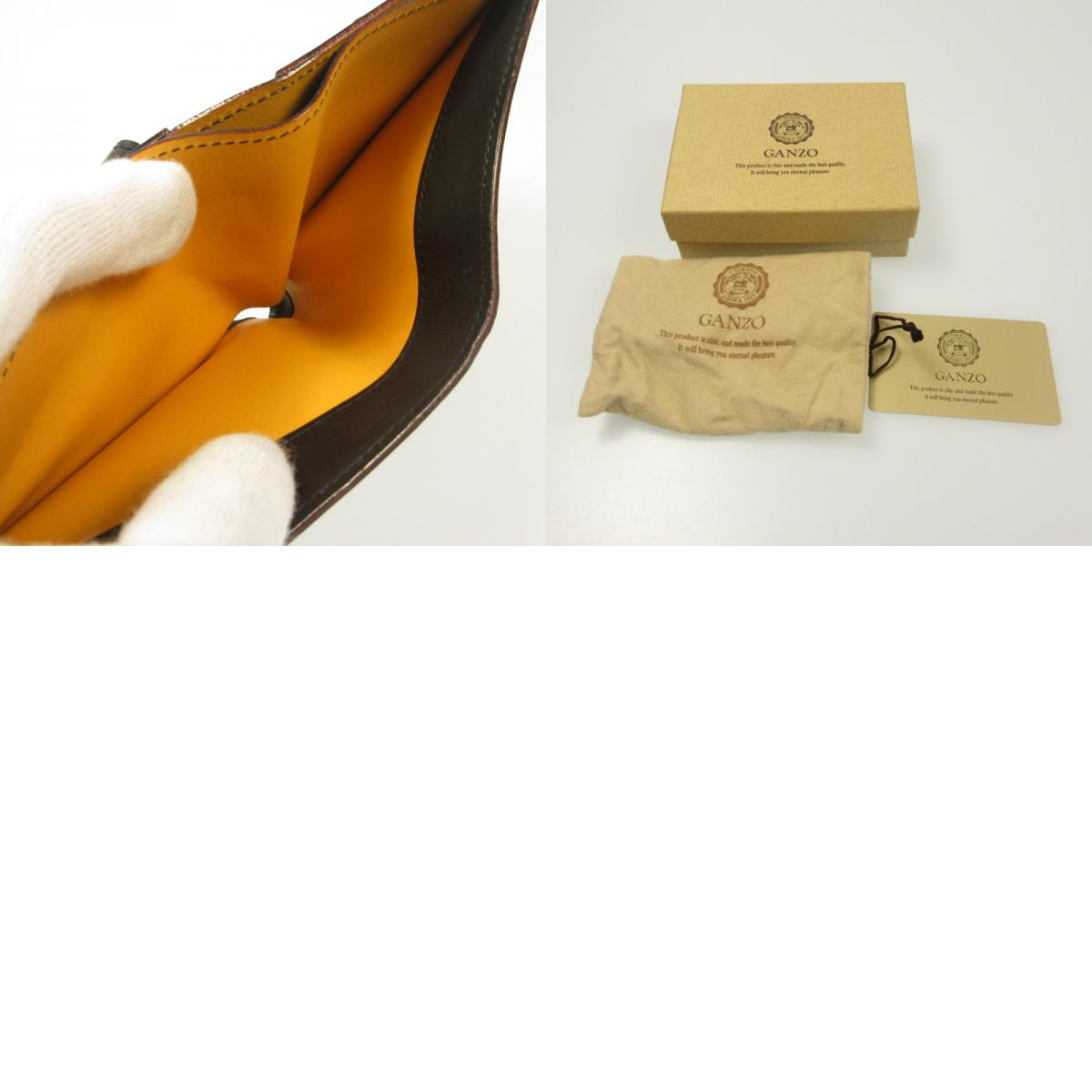 GANZO | ガンゾ 二つ折り財布 01285 コードバン ブラック