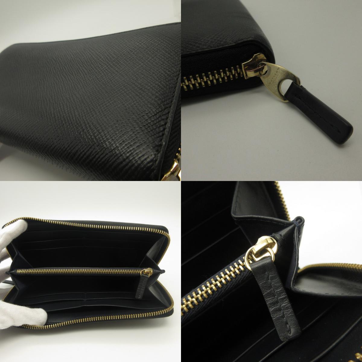 LARGE ZIP AROUND PURSE 長財布 ブラック