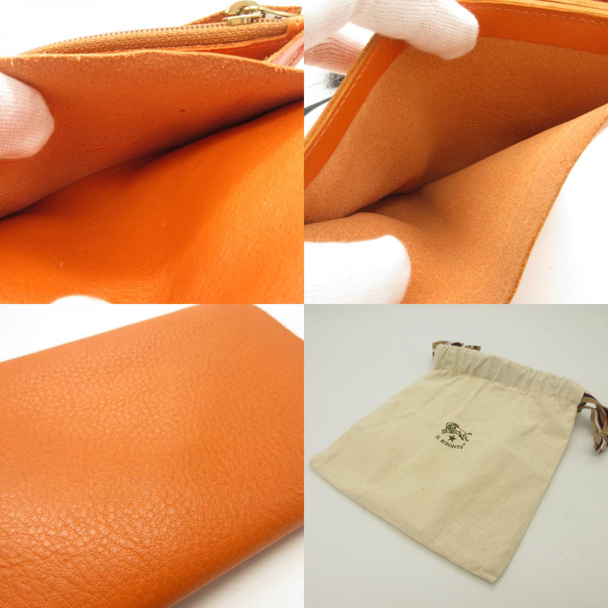 IL BISONTE | イルビゾンテ 二つ折り財布 SMW028 PV0005 オレンジ