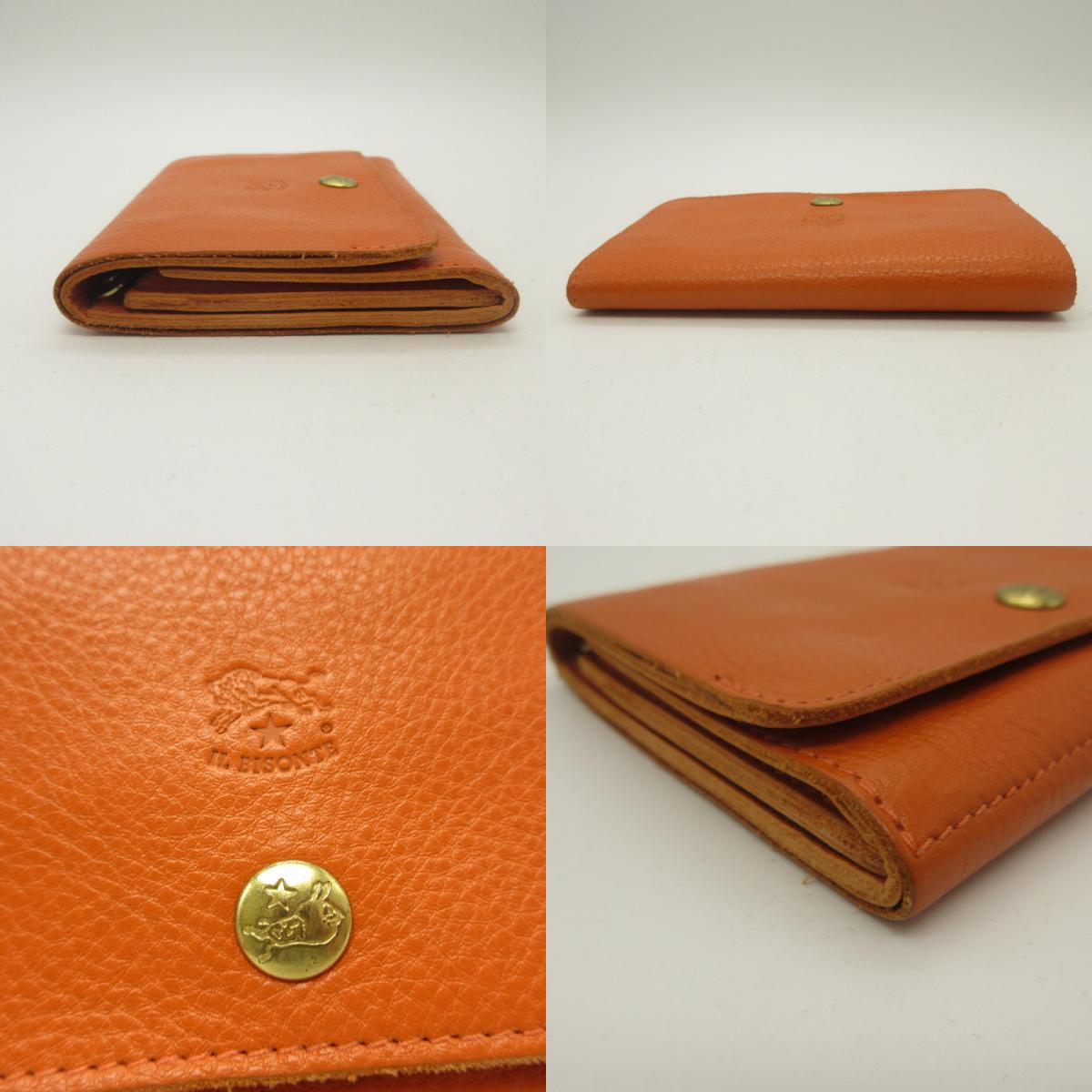 IL BISONTE | イルビゾンテ 二つ折り財布 SMW028 PV0005 オレンジ