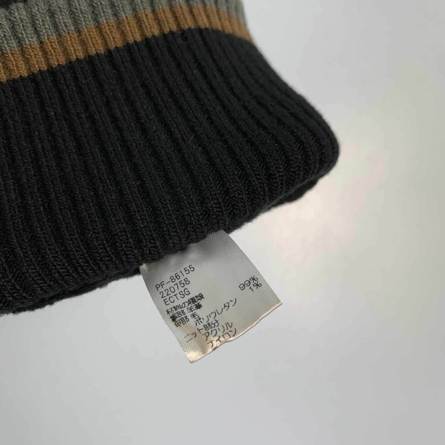 Paul Smith | ポール・スミス バイカラーラインリブ レザーグローブ 手袋 220758 ブラック