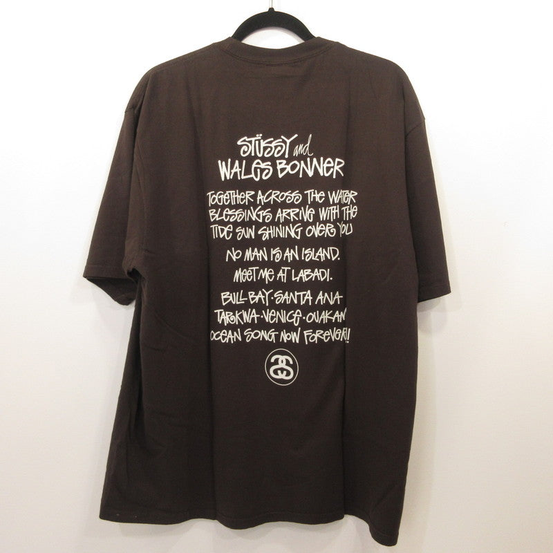 STUSSY | ステューシー Ocean Song T-Shirt 半袖Ｔシャツ 3904025 ×Wales Bonner ブラウン サイズ：L