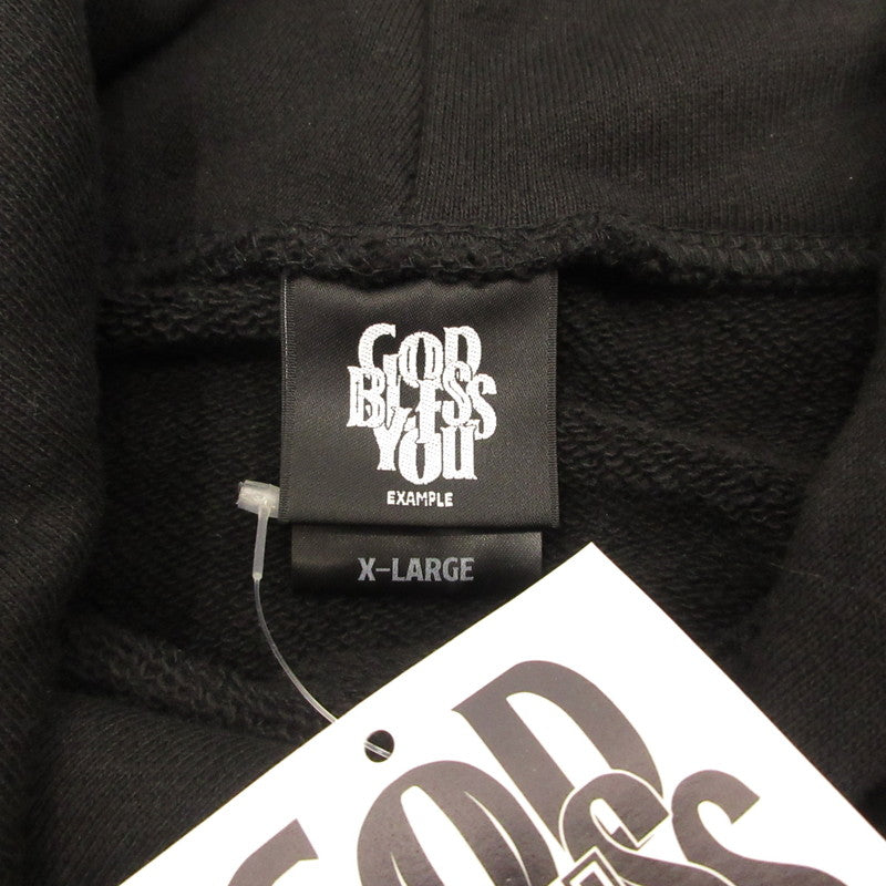 EXAMPLE | イグザンプル GOD BLESS YOU HOODIE パーカー ブラック サイズ：XL