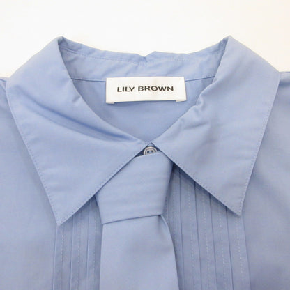 Lily Brown | リリーブラウン タイ付きクロップドシャツ 長袖シャツ LWFT244151 ｻｲｽﾞ:F ライトブルー