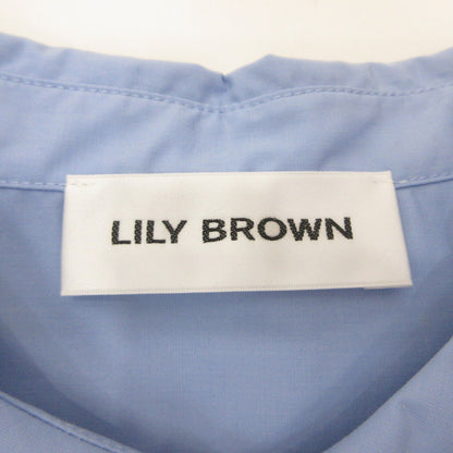 Lily Brown | リリーブラウン タイ付きクロップドシャツ 長袖シャツ LWFT244151 ｻｲｽﾞ:F ライトブルー