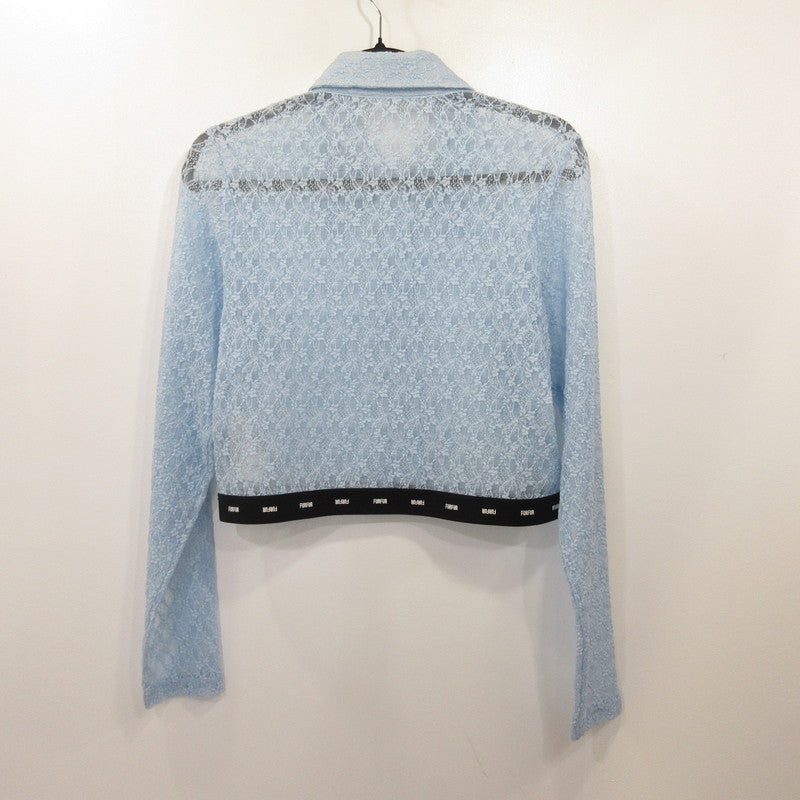 furfur | ファーファー ファーファーウエストロゴレースシャツ 長袖シャツ RWCT242009 ｻｲｽﾞ:ONE ライトブルー