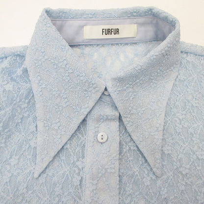 furfur | ファーファー ファーファーウエストロゴレースシャツ 長袖シャツ RWCT242009 ｻｲｽﾞ:ONE ライトブルー