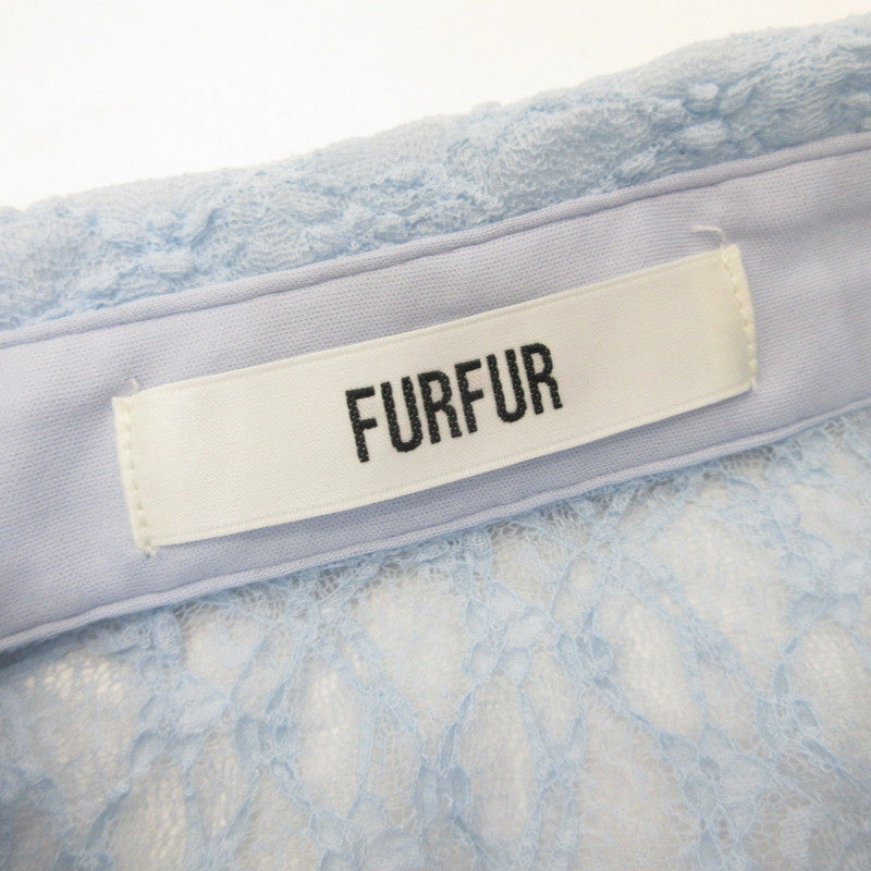 furfur | ファーファー ファーファーウエストロゴレースシャツ 長袖シャツ RWCT242009 ｻｲｽﾞ:ONE ライトブルー