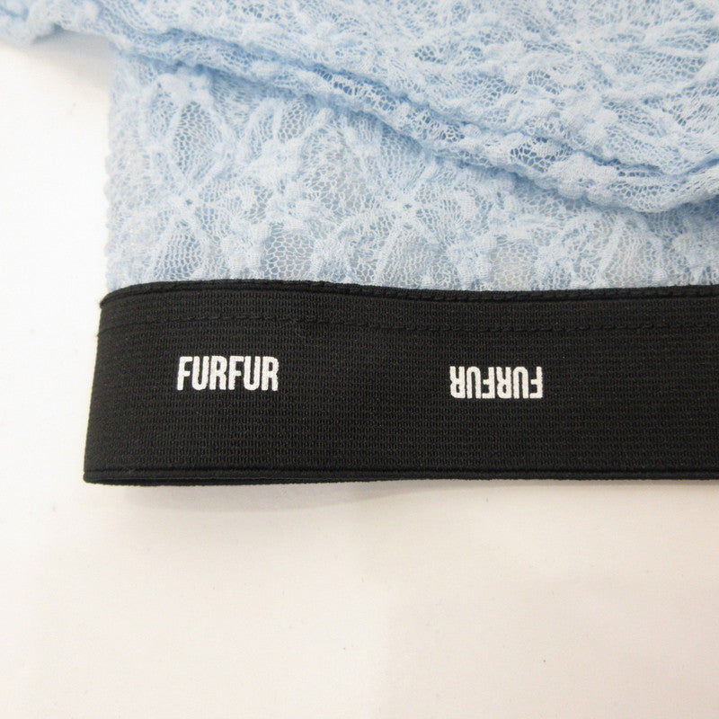 furfur | ファーファー ファーファーウエストロゴレースシャツ 長袖シャツ RWCT242009 ｻｲｽﾞ:ONE ライトブルー