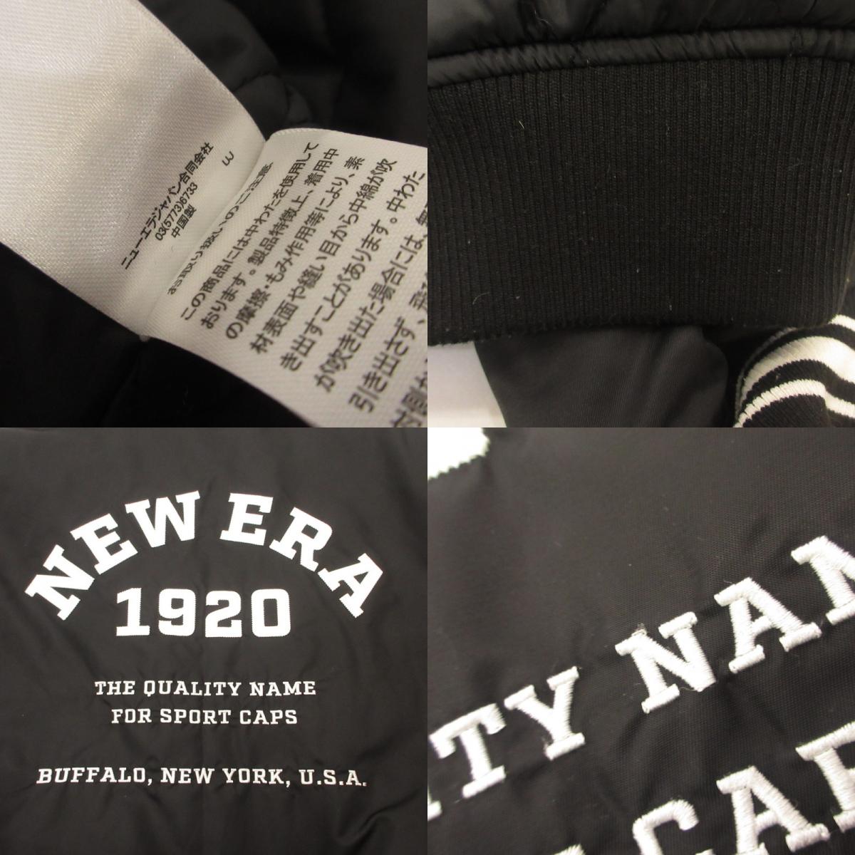 NEW ERA | ニューエラ Nylon Varsity Jacket Classic Logo 1920 スタジャン ブラック サイズ：XL