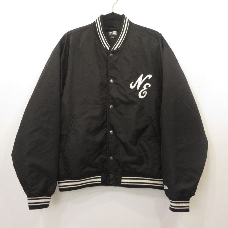 NEW ERA | ニューエラ Nylon Varsity Jacket Classic Logo 1920 スタジャン ブラック サイズ：XL