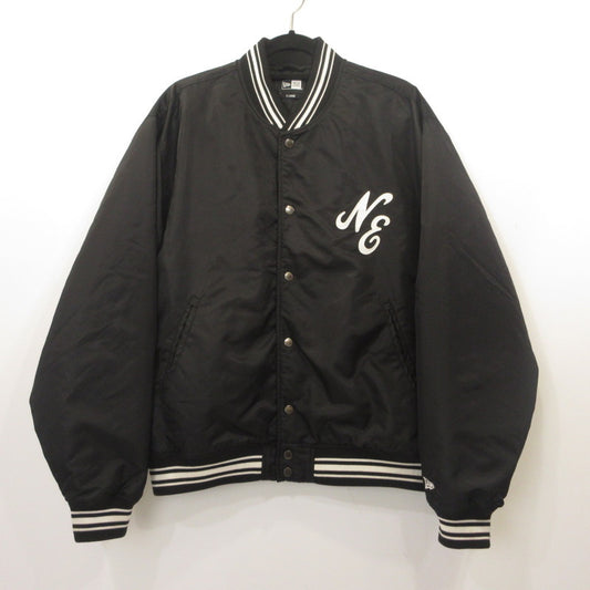 NEW ERA | ニューエラ Nylon Varsity Jacket Classic Logo 1920 スタジャン ブラック サイズ：XL