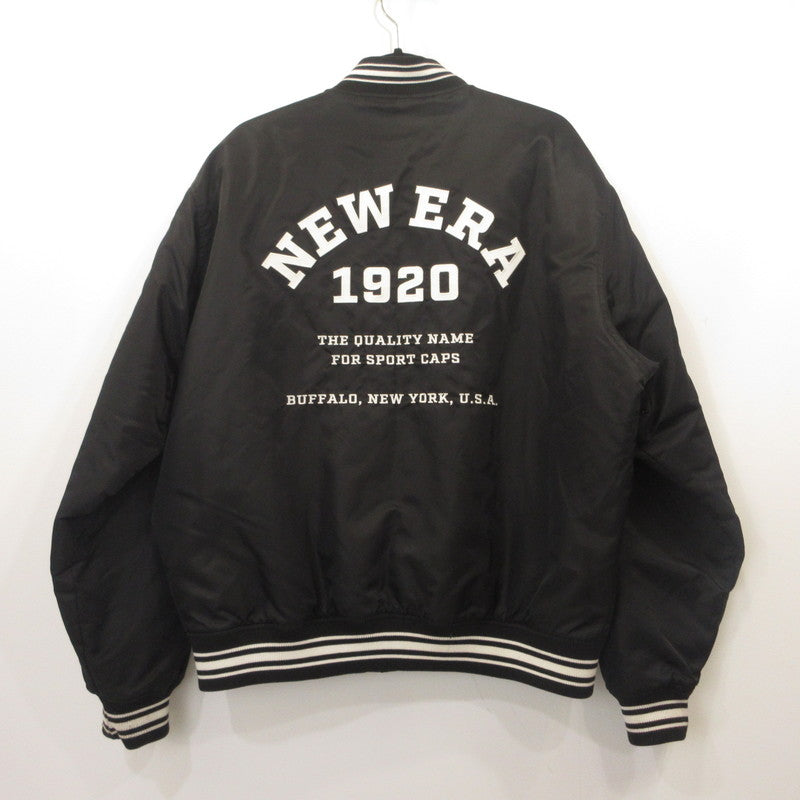 NEW ERA | ニューエラ Nylon Varsity Jacket Classic Logo 1920 スタジャン ブラック サイズ：XL