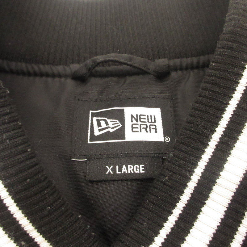 NEW ERA | ニューエラ Nylon Varsity Jacket Classic Logo 1920 スタジャン ブラック サイズ：XL