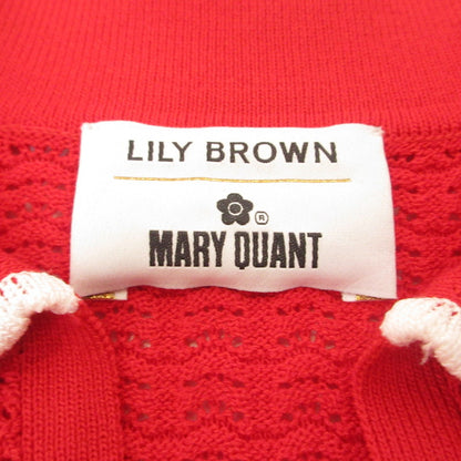 Lily Brown | リリーブラウン シアーポロニットトップス ポロシャツ LWNT254013 ×MARY QUANT レッド サイズ：1