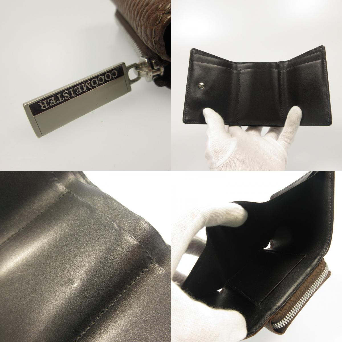 COCOMEISTER | ココマイスター マットシュリンク・カムラッド 三つ折り財布 ブラウン