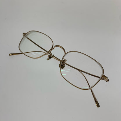 JINS | ジンズ All Titanium メガネ UTF-22A-224AT ｻｲｽﾞ:48□20　度入りメガネ ゴールド