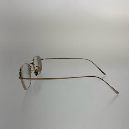 JINS | ジンズ All Titanium メガネ UTF-22A-224AT ｻｲｽﾞ:48□20　度入りメガネ ゴールド